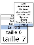 Gestion des polices et des tailles avec rendu réel
